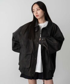 WEGO 【ユニセックス着用ITEM】エコレザー2WAYフライトジャケット