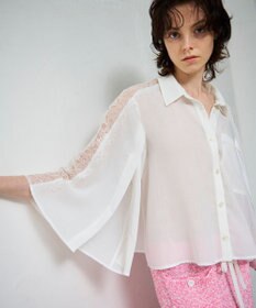 GRACE CONTINENTAL シアーポンチョシャツ