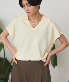 AMERICAN HOLIC フレンチスリーブスキッパールーズニットプルオーバー