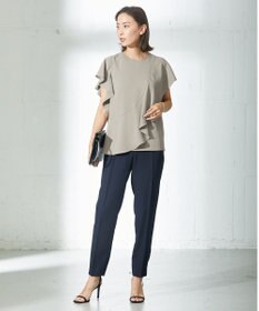 ICB L 【新色追加・洗える】 FluidBackSatin ドロストパンツ