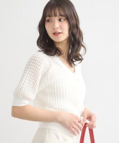 earth music&ecology シアーチェックカーディガン