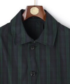 J.PRESS MEN 【オンオフ兼用 / ストレッチ / 撥水 / 洗える】トリコット3レイヤーバルマカンショートコート / フードデタッチャブル