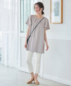 Tiaclasse L 【日本製】ドライモーメント裾スリットパンツ