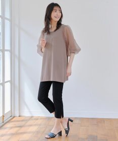 Tiaclasse L 【日本製】ドライモーメント裾スリットパンツ