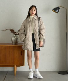 earth music&ecology 【WEB限定】ダブルステッチキルティングコート