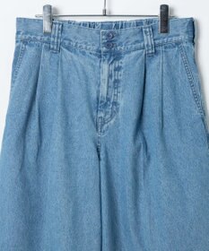 WEGO 【ウエストゴム】スーパーバギーデニムスラックス