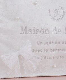 Maison de FLEUR レースリボンフリルハンドルスクエアトートSバッグ
