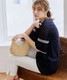 Tiaclasse L 【日本製】ドライモーメント裾スリットパンツ