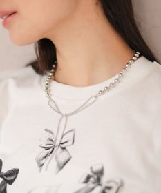 Green Parks ・ＨＡＬＦ　ＴＩＭＥ　ボールチェーンリボンネックレス