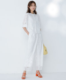 自由区 【カタログ掲載・洗える】フラワータイルレース パンツ