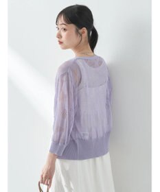 earth music&ecology 花柄シアーカーディガン