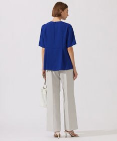 ICB 【UVカット・接触冷感・防シワ・洗える】エステルダブルクロス タックデザインプルオーバー