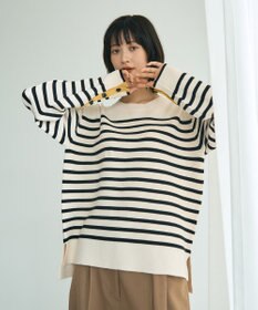 YECCA VECCA 釦デザイン配色ニット