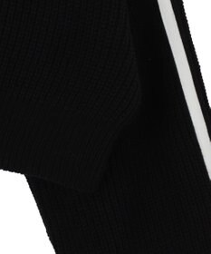 WEGO ラインリボンダブルジップニットパーカー