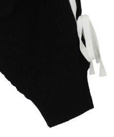 WEGO ラインリボンダブルジップニットパーカー