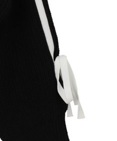 WEGO ラインリボンダブルジップニットパーカー