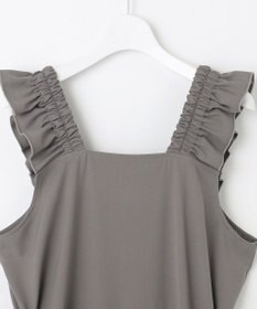 Feroux 【洗える】ショルダーフリル オールインワン