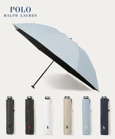 MOONBAT 【遮光率100％/遮熱/UV/大寸/軽量】POLO RALPH LAUREN（ポロ ラルフローレン）晴雨兼用日傘  ポロポニー 無地 折りたたみ傘 大きめ