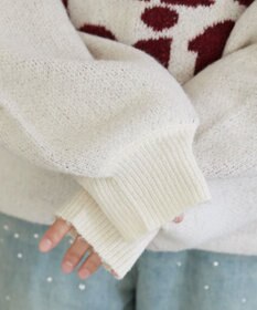 WEGO フラッフィーグラフィックBIGニットプルオーバー