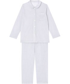 Wing パジャマ 長袖 長ズボン さらさらとした肌ざわり 接結天竺素材(肌側) すっきりとしたシルエット シャツタイプ  レディース EP5064 ウイング／ワコール