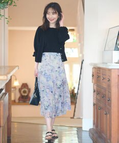 ANY SIS 【洗える】アクアフローラル スカート