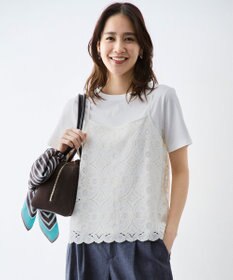 自由区 L レースコンビ Tシャツ