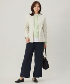 J.PRESS LADIES 【洗える】スパンライクナイロンタッサー フーデット コート