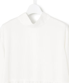 23区 L 【前後着用可能/洗える】ウォッシュドピーチツイル ブラウス