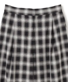 UNFILO シアー オンブレーチェック ワイドパンツ