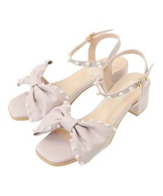 Maison de FLEUR パールリボンサンダル