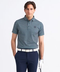 23区GOLF 【MEN】フラッグ総柄ポロシャツ