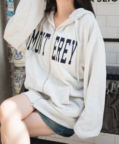 WEGO ロゴWジップビッグパーカー