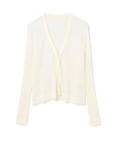 GRACE CONTINENTAL リブシアーニットカーディガン