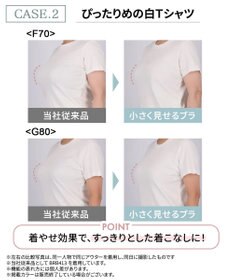 WACOAL 【小さく見せるブラ】 レーシィ ブラジャー 着やせ効果 コンパクトにメイク バストの突出をおさえる 背中の段差を軽減 大きいサイズ レディース BRB453 /ワコール