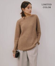 ICB 【WEB限定カラーあり・洗える】ペーパーブレンドシャインニット プルオーバー