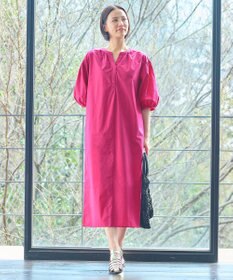 自由区 【洗える・XSサイズあり】タイプライターピースダイ ワンピース