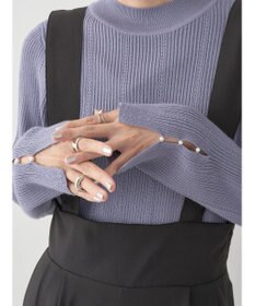 earth music&ecology 袖パールハイネックリブプルオーバー