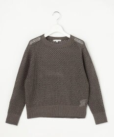 自由区 S 【SHIHOさん着用】リネンミドルゲージメッシュ ニット