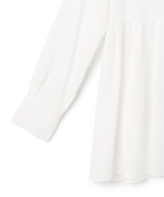 23区 L 【前後着用可能/洗える】ウォッシュドピーチツイル ブラウス