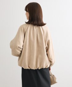 Green Parks スウェードライクギャザーブルゾン