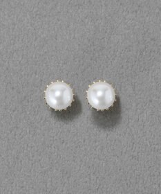 Phoebe トゥウィンクルフレームパールピアス　ゴールド/一粒