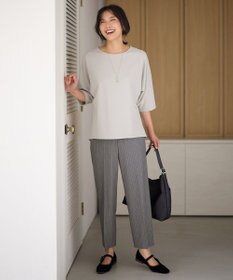 ANY L 【洗濯機可/ウエストゴム/２ＷＡＹストレッチ】テーパードパンツ