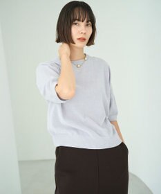 UNFILO L ベロアモール ハーフスリーブニット