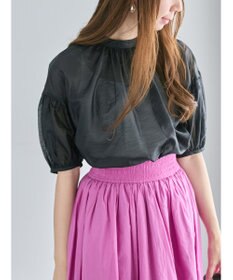 Te chichi レザーライクバックリボンブラウス