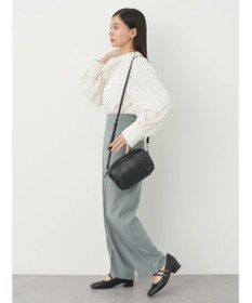 earth music&ecology ラグランギャザースリーブブラウス