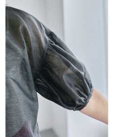 Te chichi レザーライクバックリボンブラウス