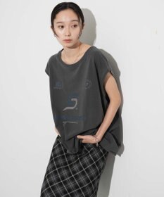 WEGO 【ユニセックス着用アイテム/手洗い可】ピグメントグラフィックノースリーブ