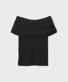 GRACE CONTINENTAL オフショルリブニットトップ