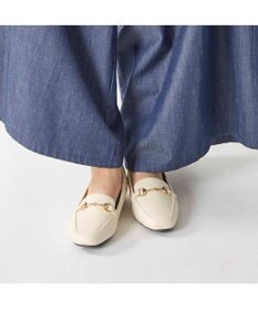 MODE ET JACOMO <noyau>スクエアトゥビット付きヒールローファー