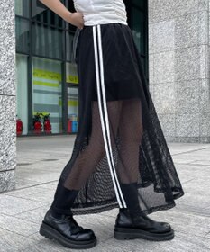 WEGO ラインメッシュスカート